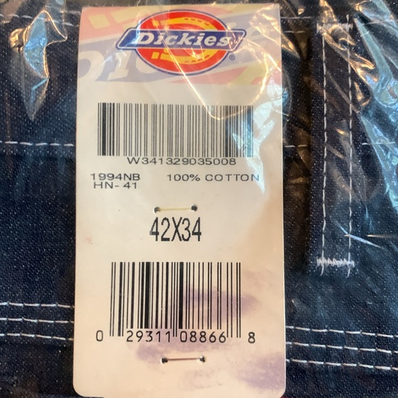 NWT Men’s Dickies utility jeans. Indigo blue. Size 42 x 34 - Picture 2 of 6